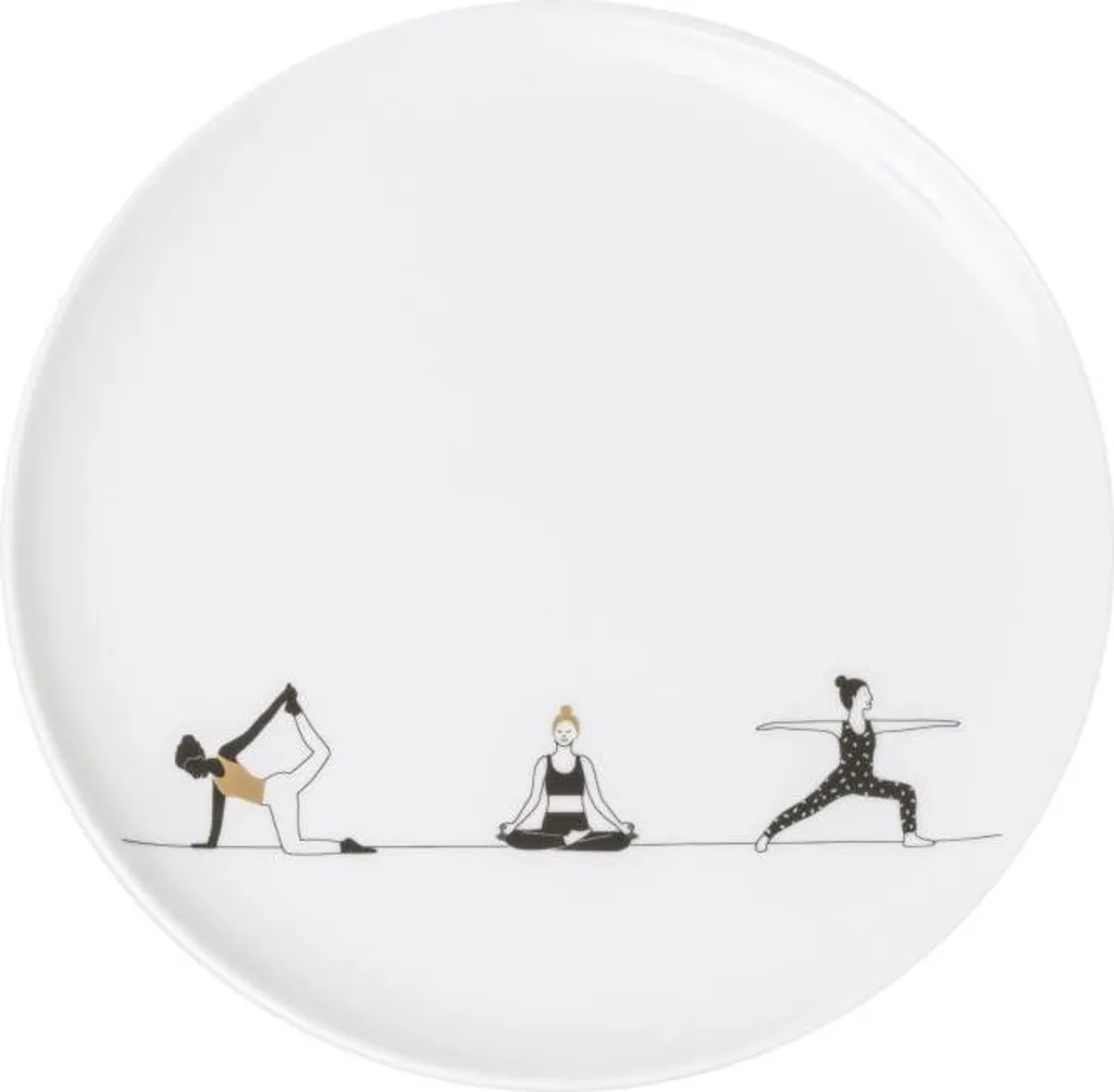 Petit Plat Yoga en Porcelaine Räder Hobby - Design Blanc Minimaliste 15cm