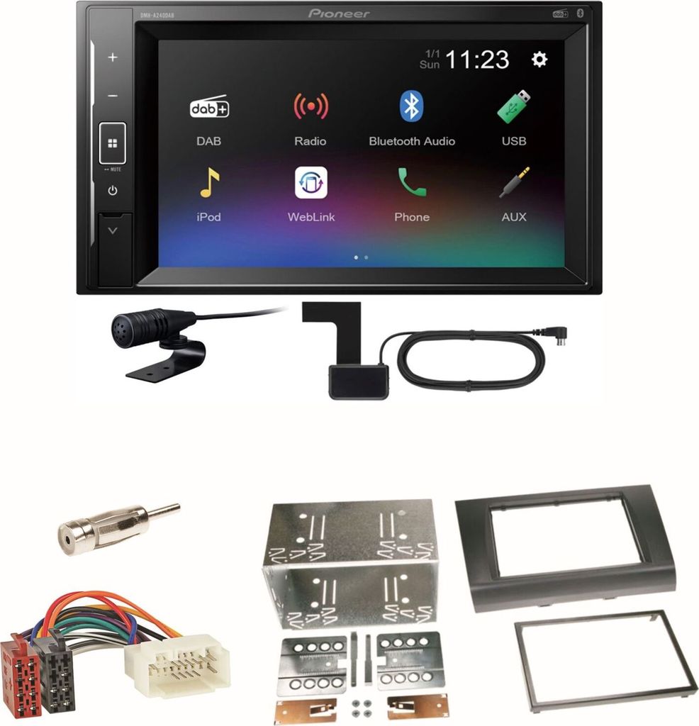 Pioneer DMH-A240DAB DAB+ Bluetooth Einbauset für Suzuki Swift Sport EZ MZ