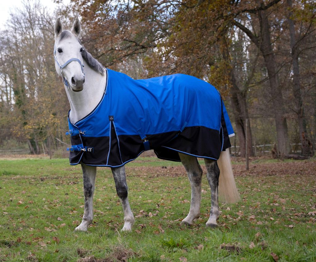 EQUITHÈME TYREX Aisance 1200D Outdoordecke 150g, Farbe:königsblau, Größe:135cmPolyfil150g