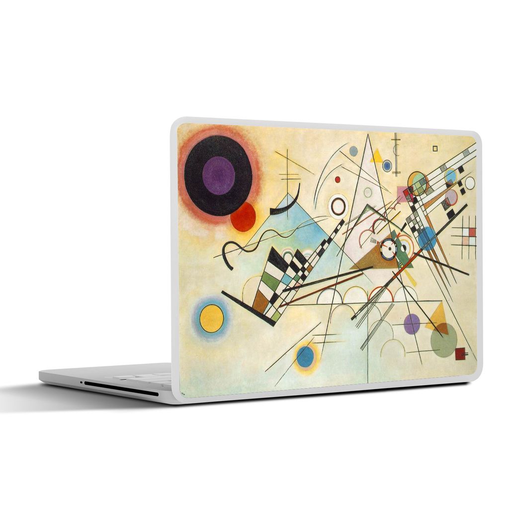 MuchoWow Laptop Aufkleber Sticker Cover Komposition 8 - Gemälde von Wassily Kandinsky 30x22 cm - Laptop-Sticker