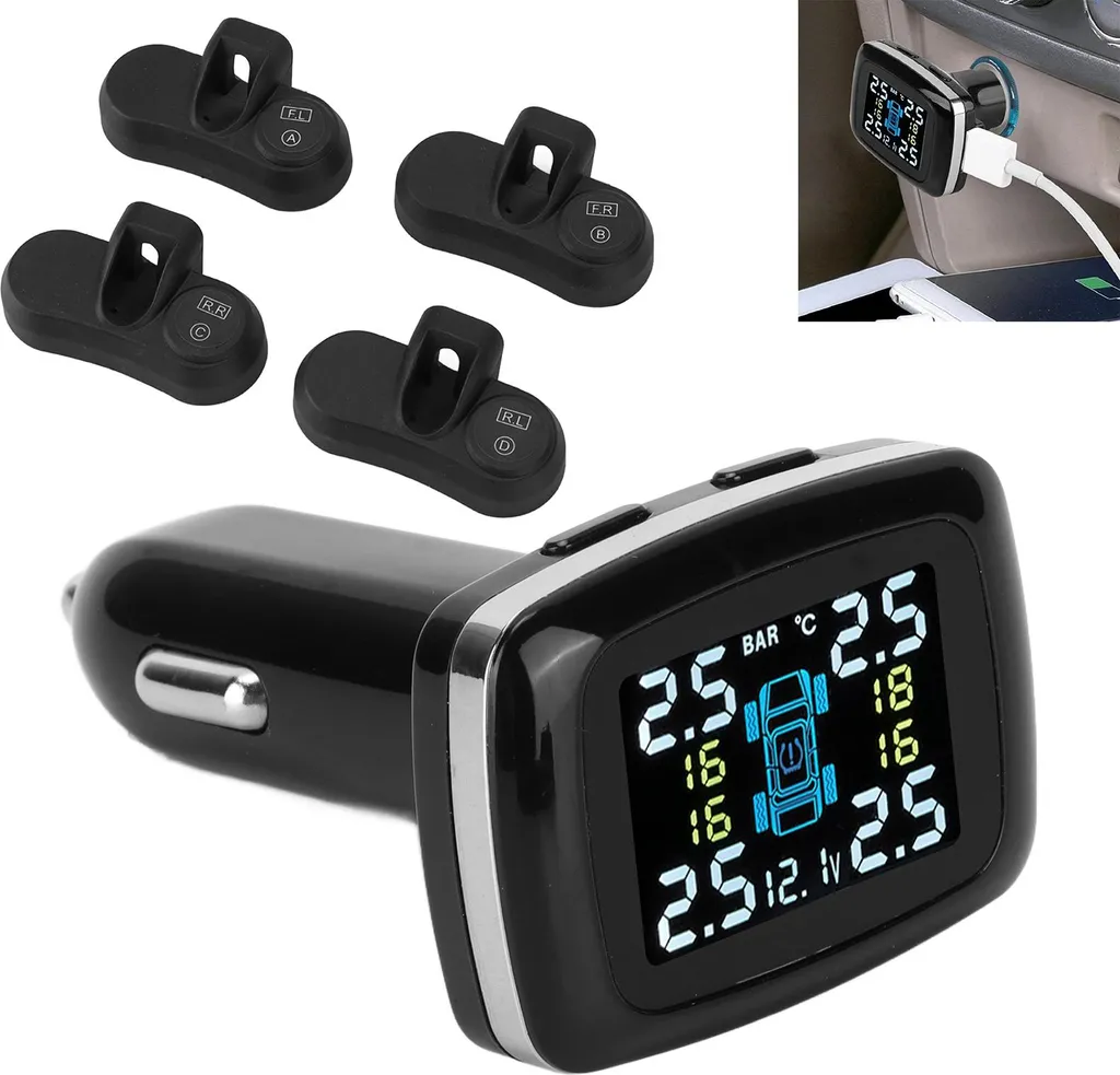 Contrôleur de pression des pneus TPMS à 4 capteurs internes fixes