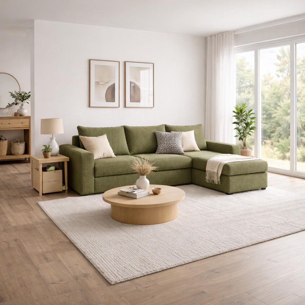 Ecksofa L NICO für 3 Personen mit Schlaffunktion POSO 47 | Produktbild 