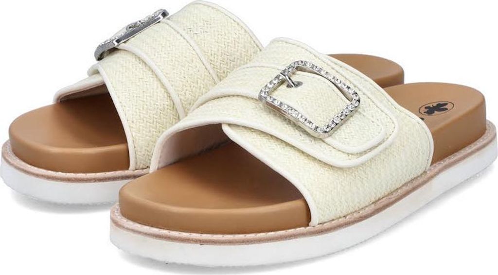 Rieker FSK Damen Sandalen Pantoletten offwhite 39