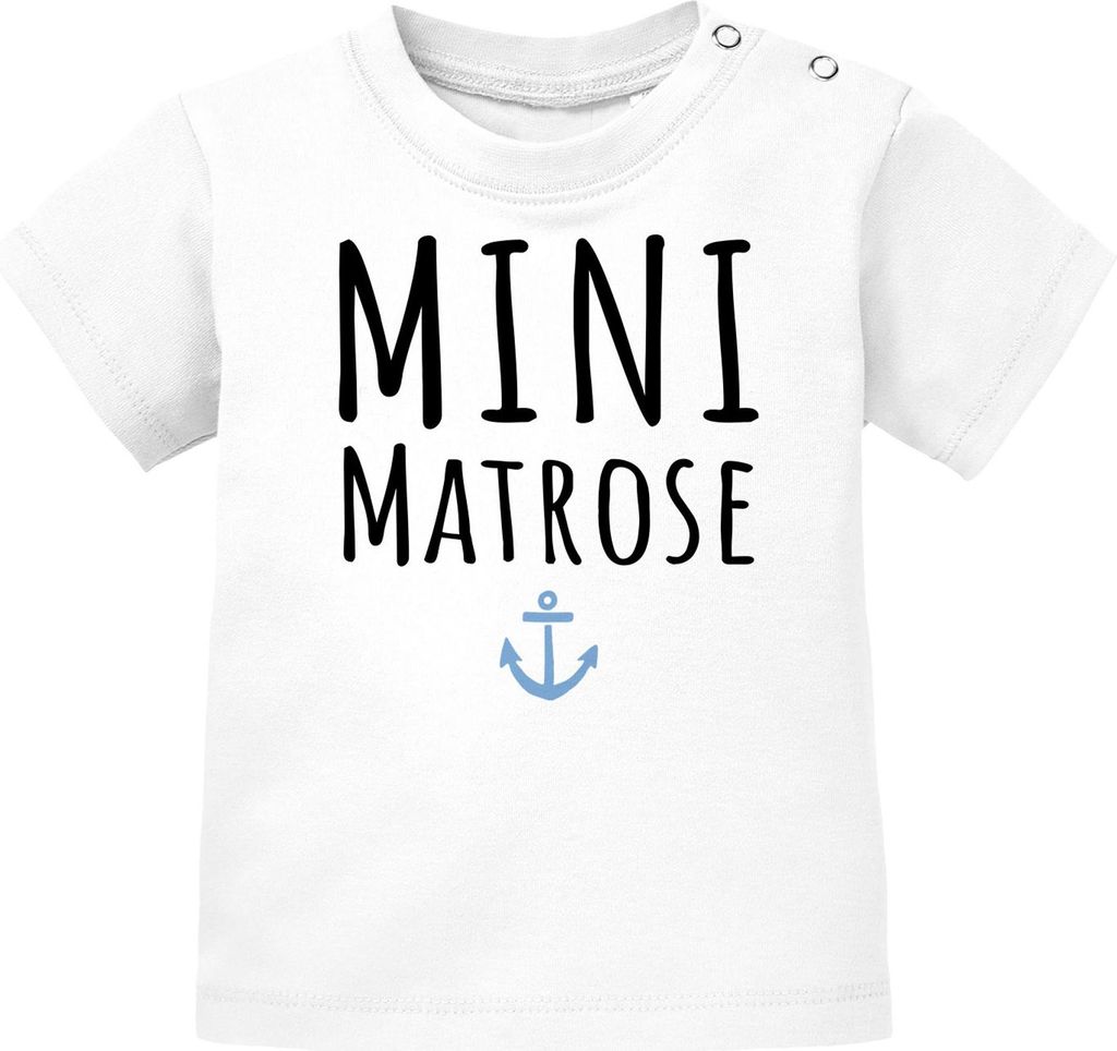 Baby T-Shirt kurzarm Aufdruck Mini Matrose Anker Grafik Print Babykleidung Bedruckt Jungen Mädchen Shirt Moonworks