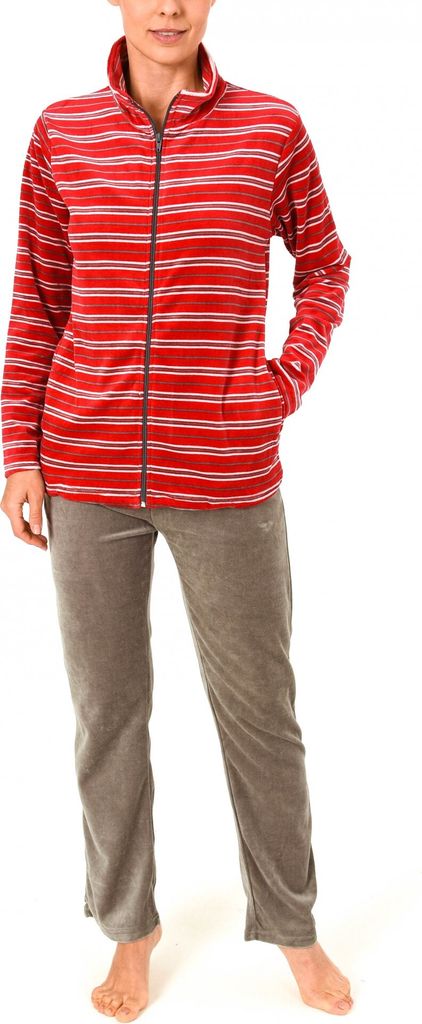 Damen Hausanzug Homewear Nicky Velvet - 57669;rot,36