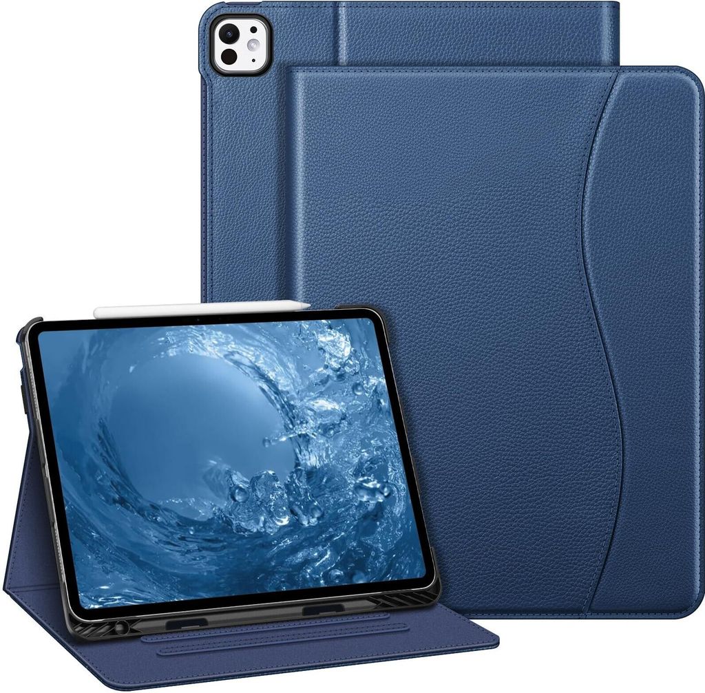 Fintie Hülle für iPad Pro 13 Zoll (M4) 2024 mit Stifthalter, Multi-Winkel Betrachtung Folio Stand Schutzhülle Case mit Dokumentschlitze für iPa...