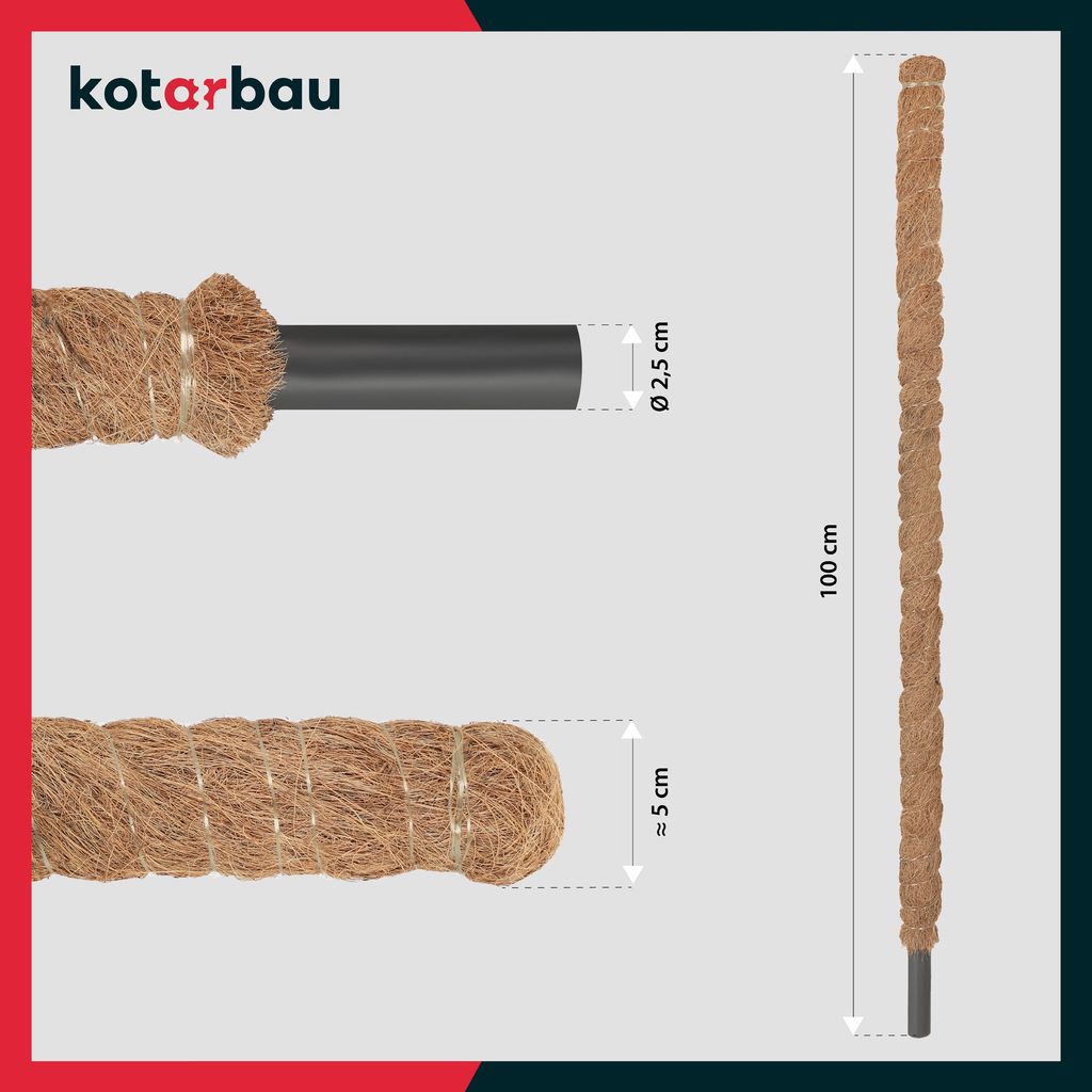 KOTARBAU® Sada 4 mechových tyčí pro Monstera Coconut Obrázek produktu 3