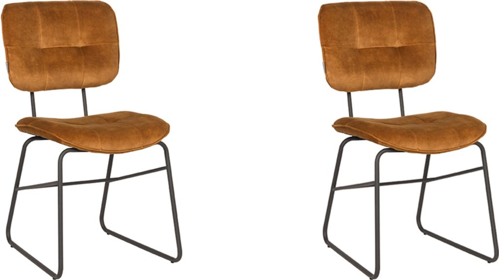 LABEL51 Esszimmerstuhl Dez – Ocker – Velours