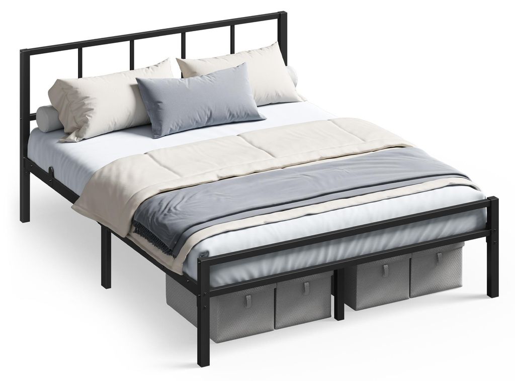 VASAGLE Metallbett 140 x 200 cm, stabiler Bettrahmen mit Produktbild 
