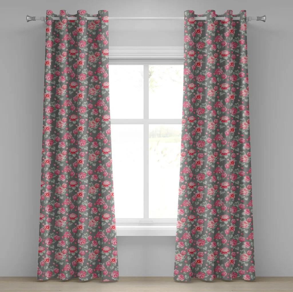 Rideau à Œillets Facile à Installer pour Déco Florale Chic 280x175 cm