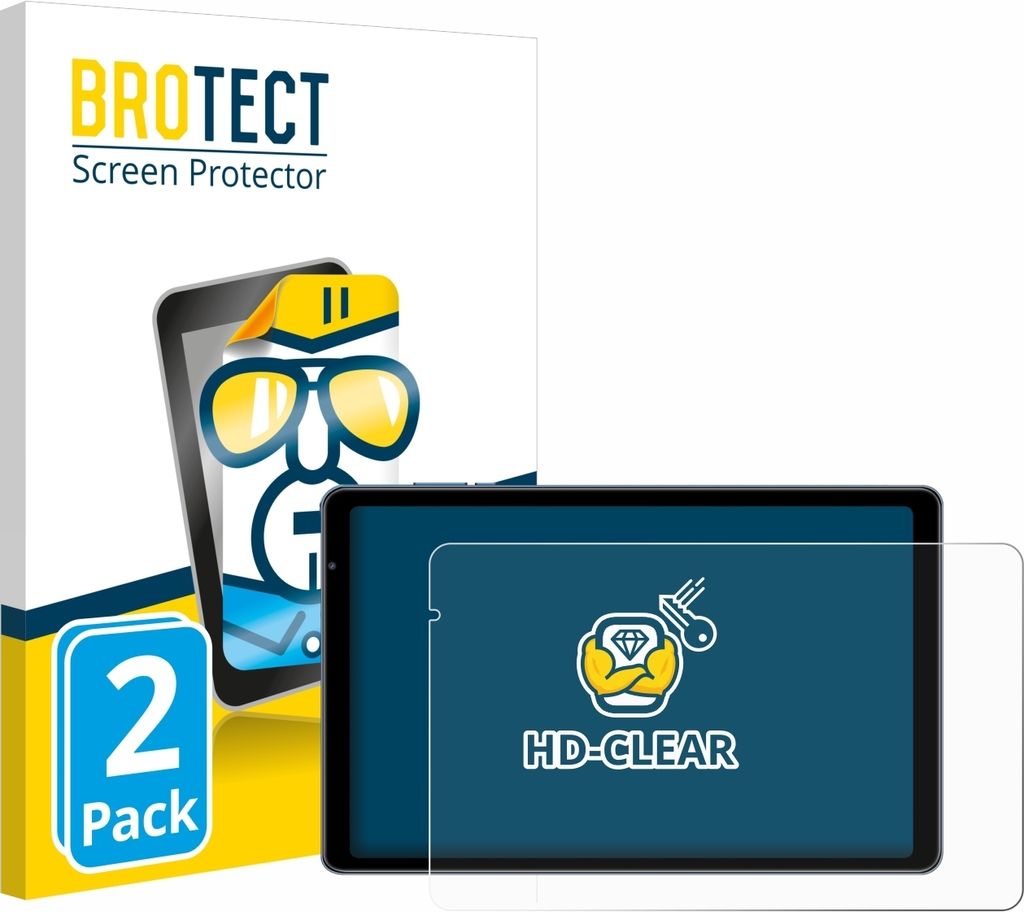 2x Für Sebbe S22 10.1" Schutzfolie BROTECT Displayschutz Display Schutz Folie Klar Transparent