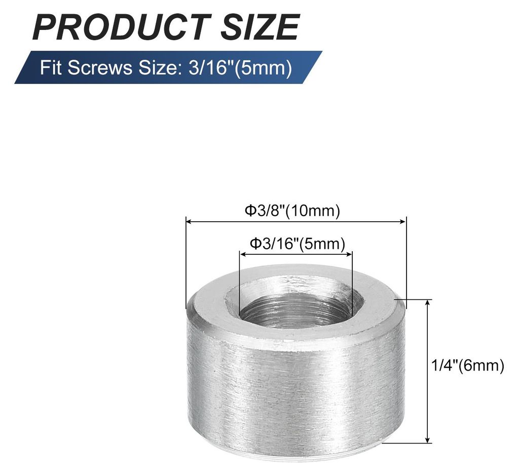 10 Stš¹ck Distanzhš¹lsen Abstandshalter Edelstahl, 5mm ID x 10mm OD x 6mmL 304 Edelstahl Runde Abstandshalter ohne Gewinde S?ulen fš¹r Schrau...