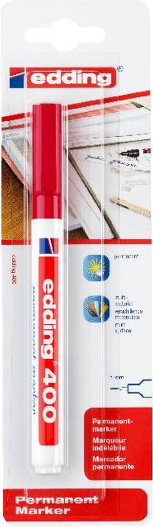 Edding Permanentmarker 400 1 mm rot 1er-Blister Produktbild 
