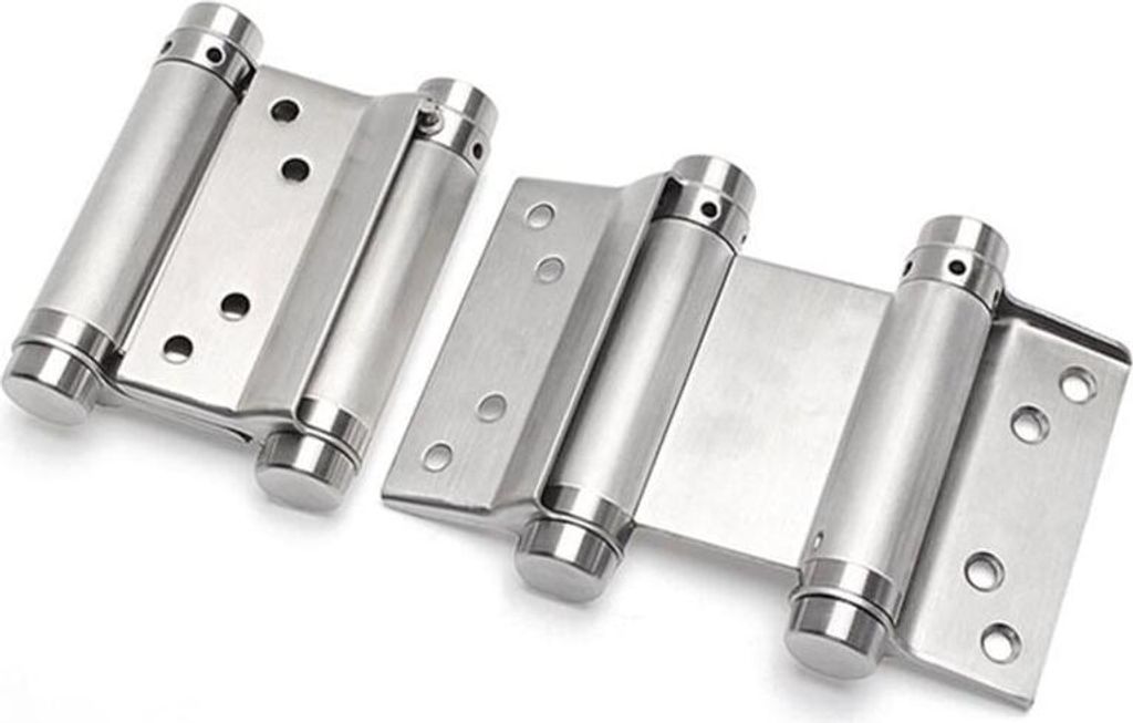 75 mm Doppelfederscharniere, Edelstahl-Doppelscharniere für Schwingtüren mit automatischer Schließung für Saloon-, Café-, Bar-, Pub-Theken- un...