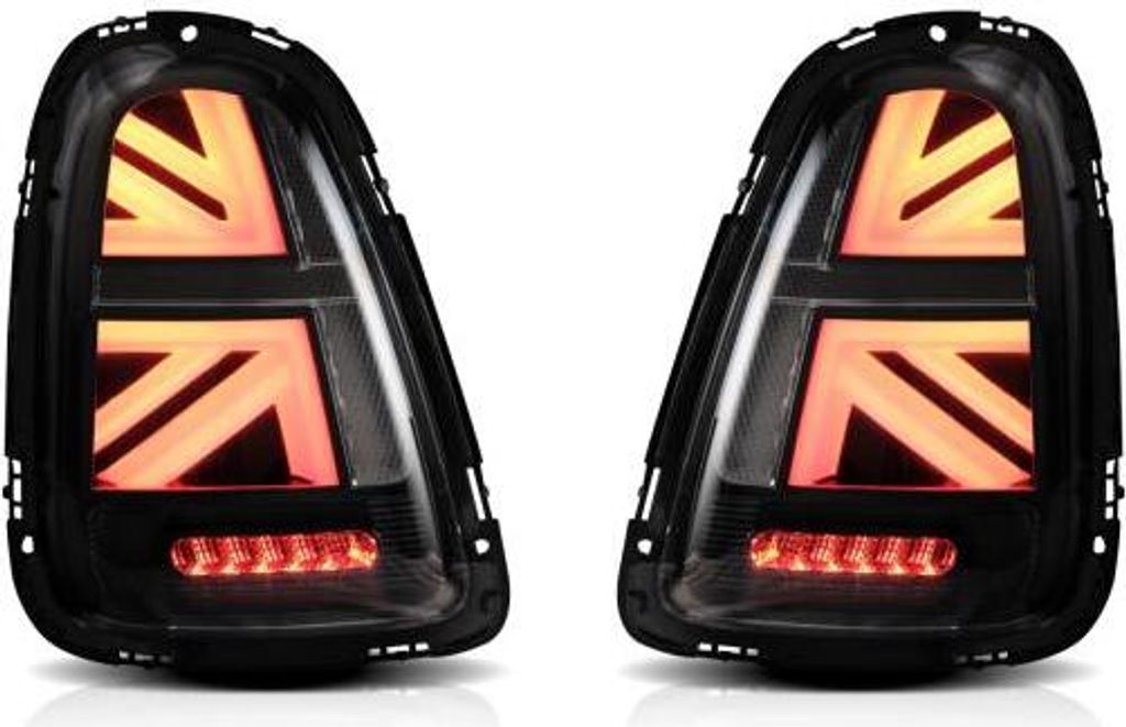 Voll LED Rückleuchten passend für Mini Cooper R56 R57 R58 R59 2007-2013 Klar schwarz