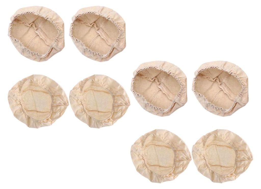 8 Stück Stoffhüllen für Brotgärkörbe in Khaki, waschbar, 23×8,5cm und 25×15×8cm, Backzubehör für Brotfermentation und Teiggärung