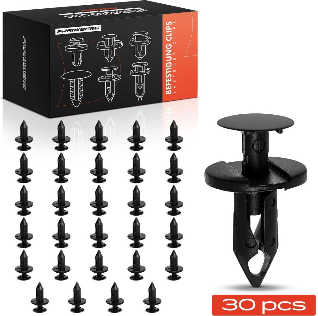 Frankberg 30x Befestigungsclips für VW Golf Passat Jetta Audi A3 A4 A5 A6 A7