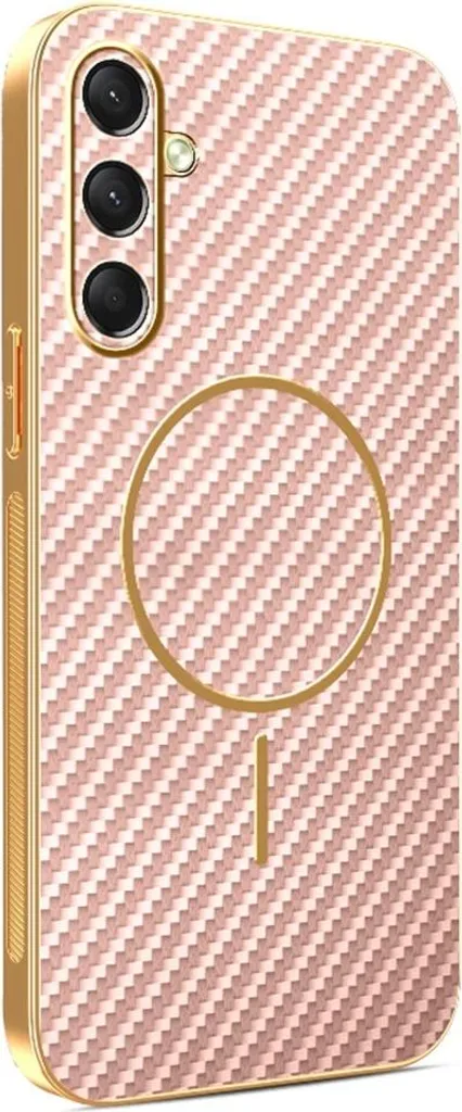 Custodia Samsung A16 MagSafe Phonesta - Carbon Fiber Rosa Shockproof