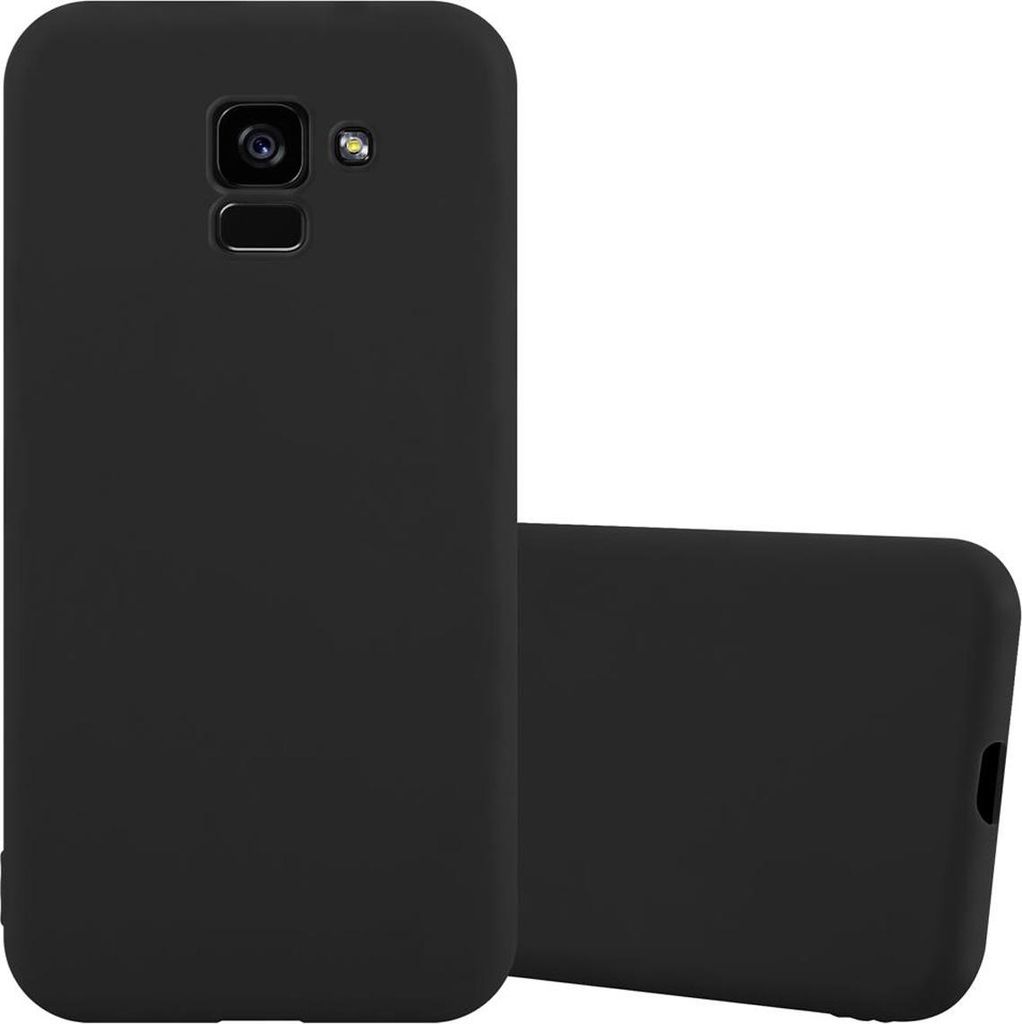 Cadorabo Hülle für Samsung Galaxy A5 2018 Schutzhülle in Schwarz Handyhülle TPU Silikon Etui Case Cover