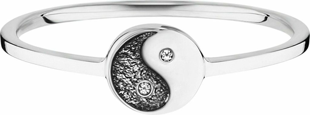 pierścionek cai 925/- srebro rodowane z cyrkonią Yin Yang Zdjęcie produktu 