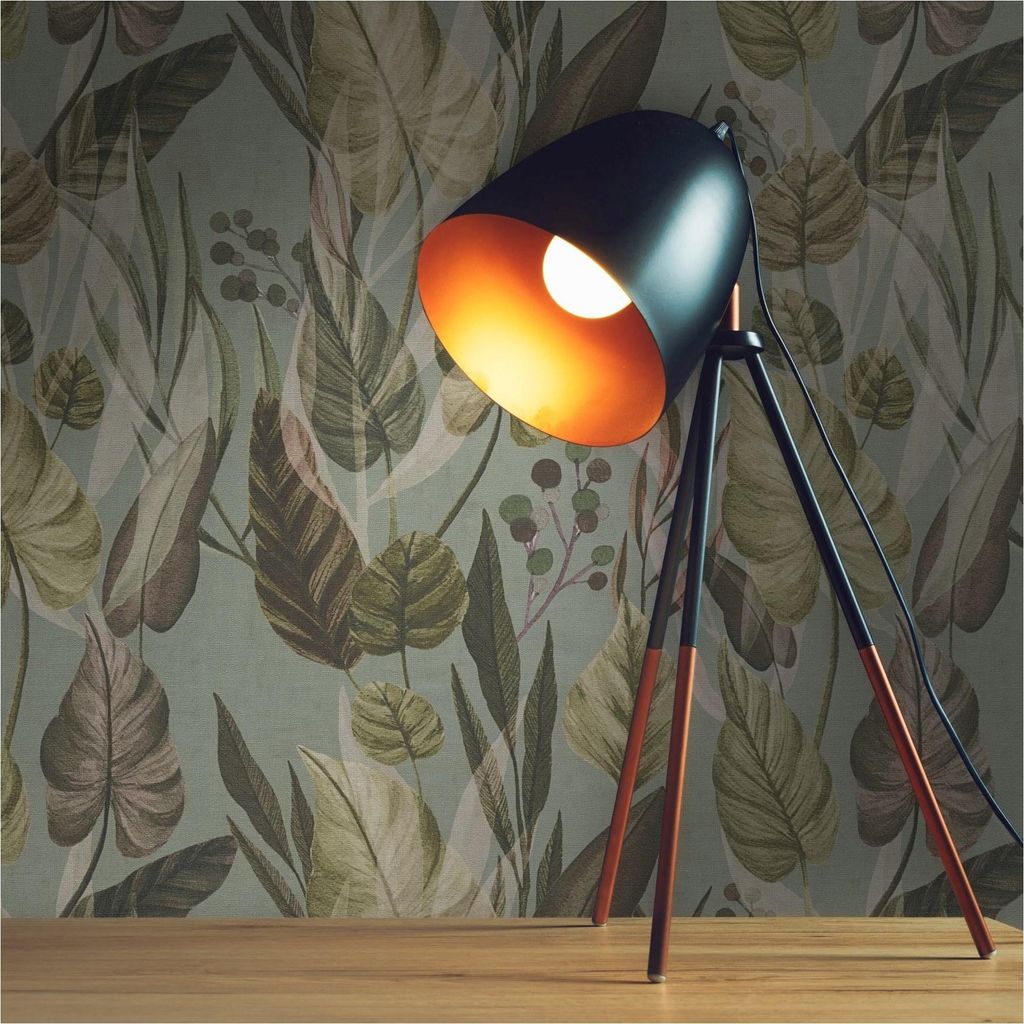 Tapete Floral M1-No.12012 Vliestapete Blätter Braun Grün Wohnzimmer Schlafzimmer Küche