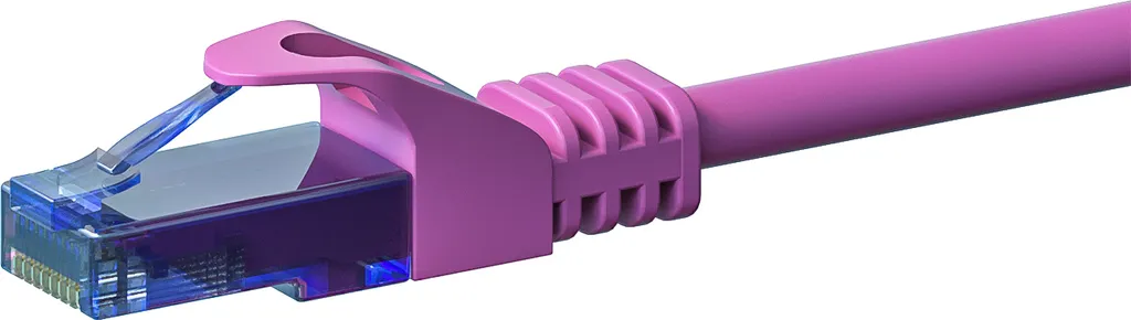 Cavo di rete CAT6a 100% rame - U/UTP - 0,50 metri - Rosa