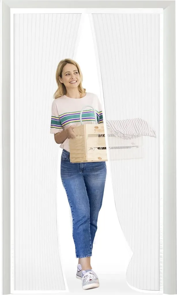 Moustiquaire de porte 75 x 200 cm blanche idéale pour aérer sans insectes