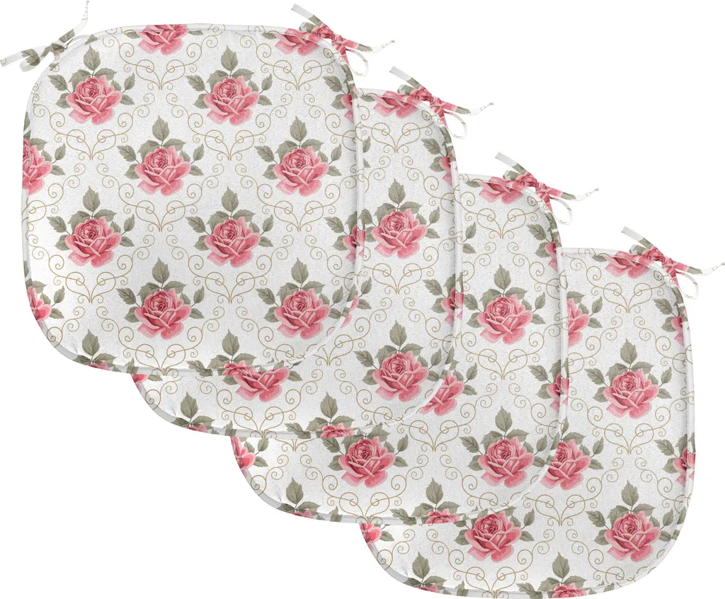 Coussins de Chaise Décoratifs Imperméables à Sangles Style Shabby Chic
