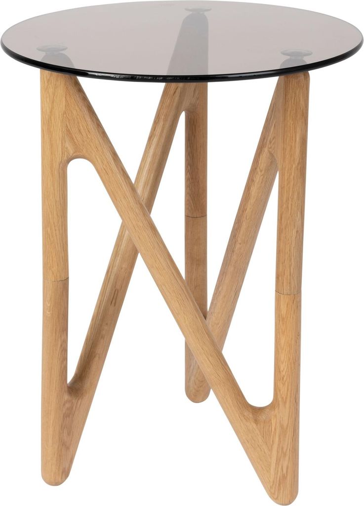 Dutchbone Naia Beistelltisch Rund 40 cm Holz Natural Produktbild 