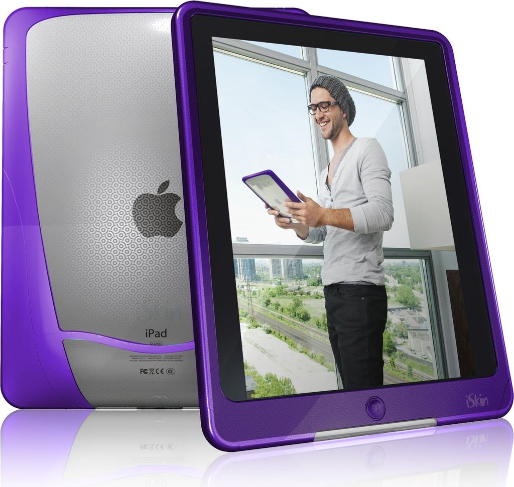 iSkin Vu iPad, Kunststoff, Gummi, Violett