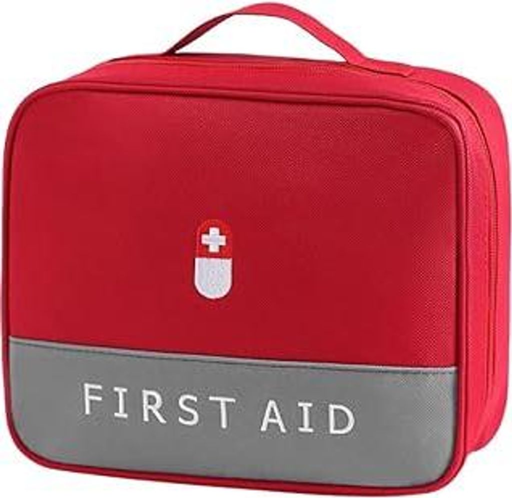 1 Teiliges Erste Hilfe Set,Wasserdicht Verbandskasten,Tragbar leer Erste-Hilfe-Koffer,Ideal für Familie,Camping und,Outdoor(Rot)