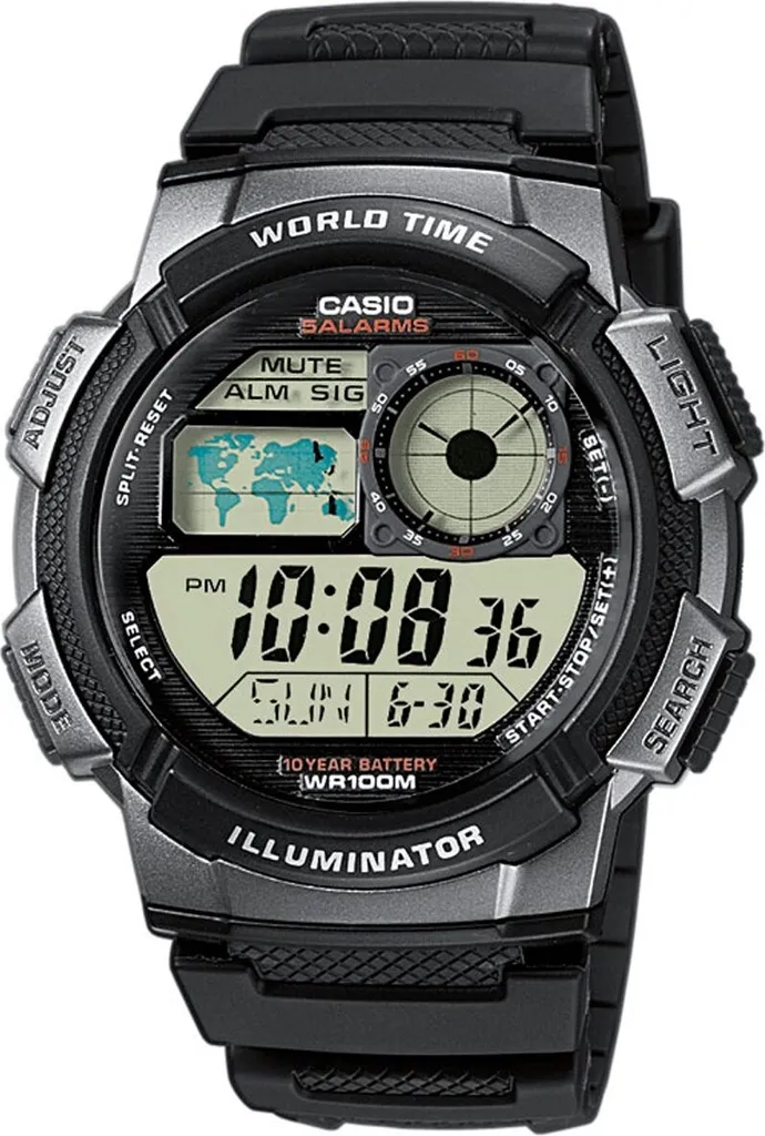 Montre Casio Collection AE-1000W-1BVEF Chronographe Homme Résine Noire