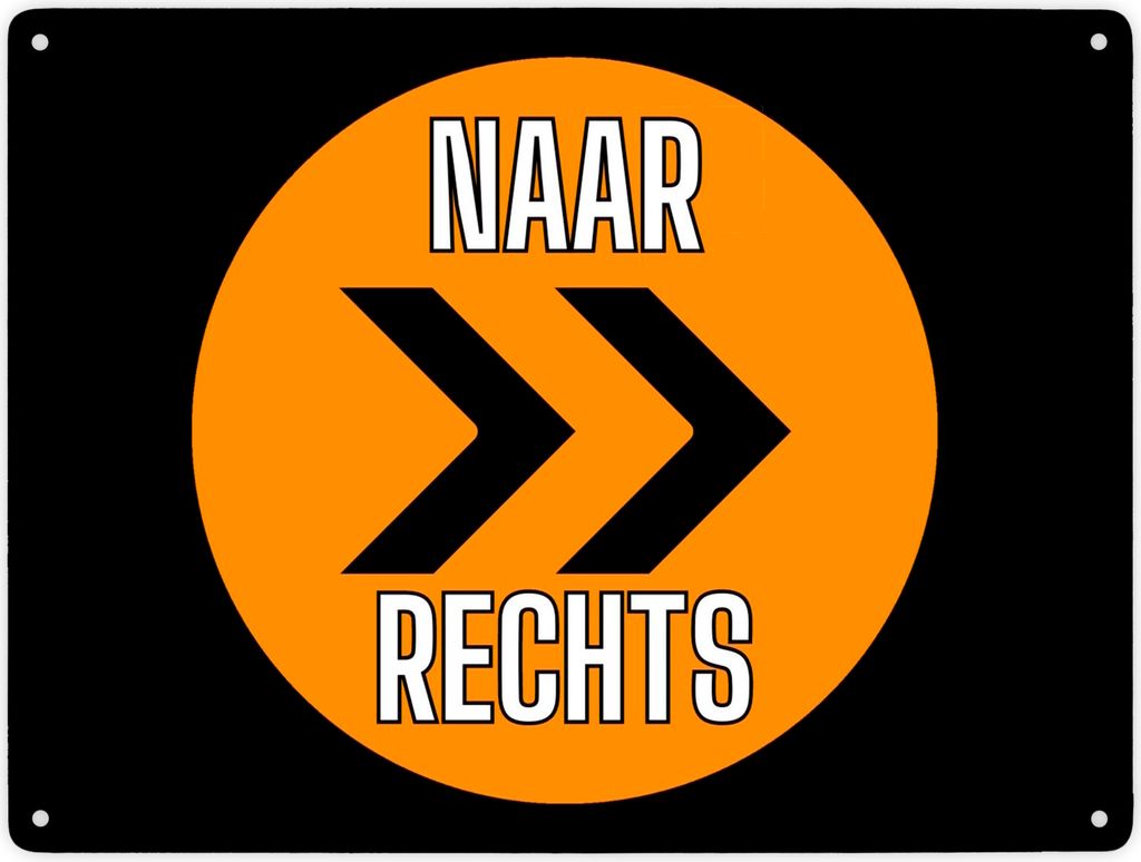 Holland Fangesang Richtungsschild Metallschild XXL in 28x38 cm mit Spruch Naar