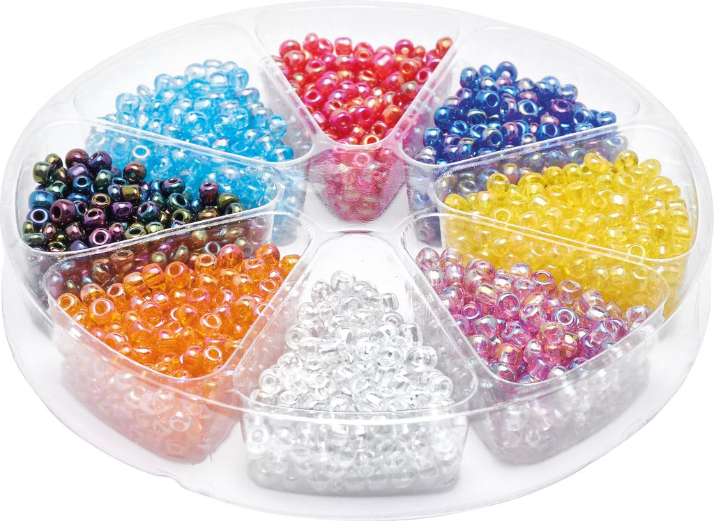 Perlenmix Rainbow,8 Farben,ca 2mm, 48g