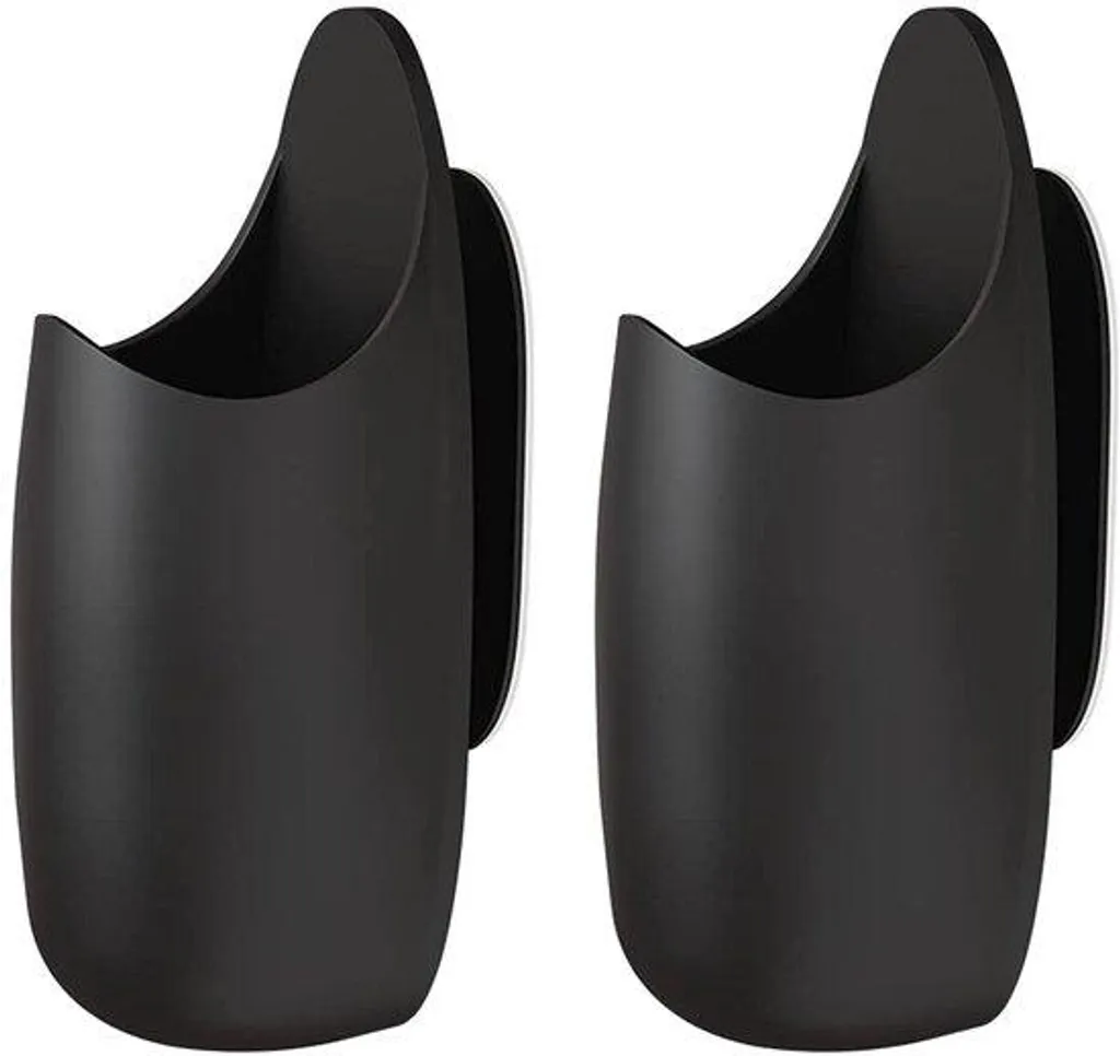 Support brosse à dents mural en silicone noir mat auto-adhésif étanche