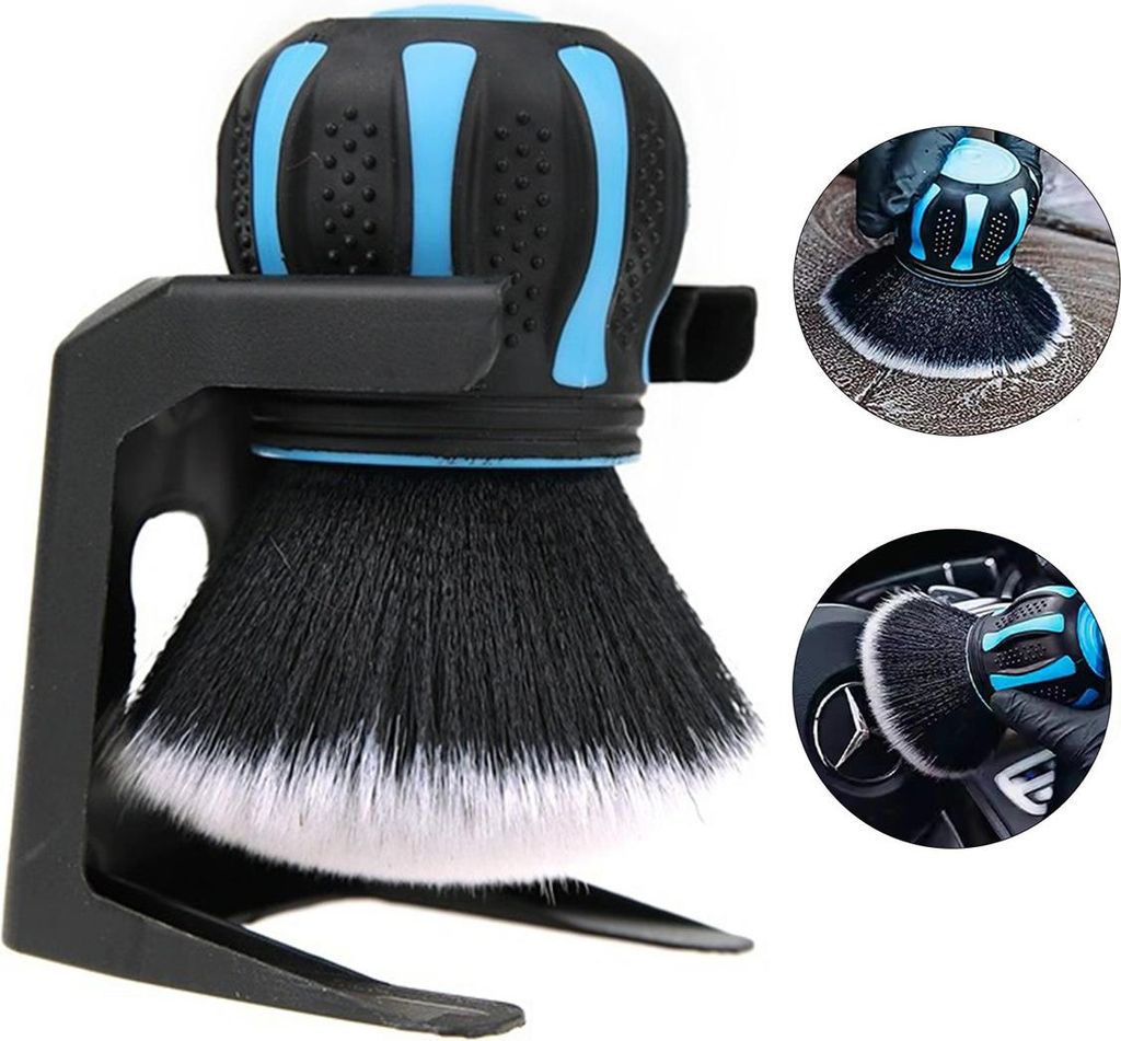 Auto-Reinigungsset – Kugelförmige Soft-Bürste, Reinigungsbürsten für Fahrzeug & Haushalt, Blau