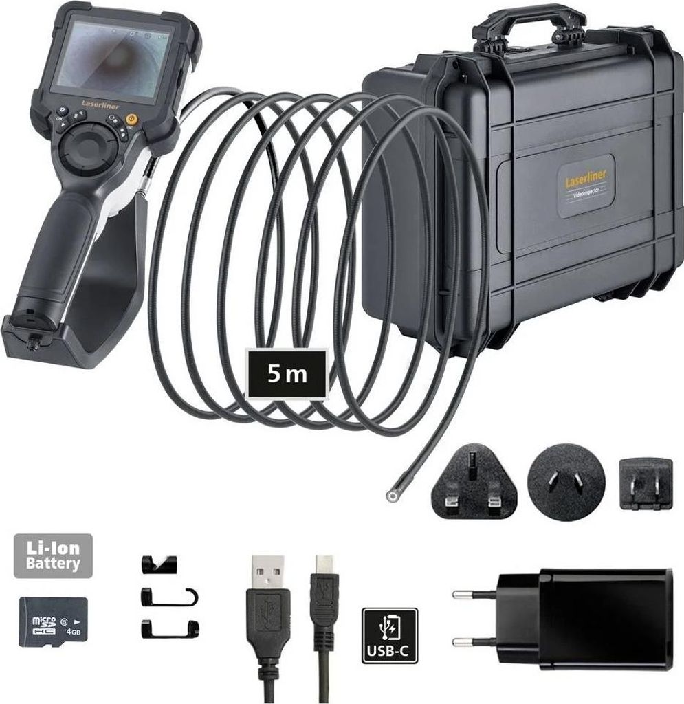 Laserliner VideoInspector XXL, 640 x 480 pixels, 8,89 cm Productafbeelding 