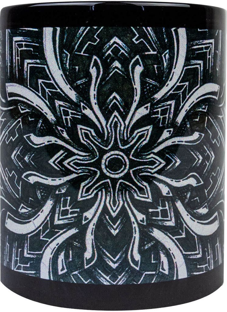 PSYWORK Fluo Cup Neon Motiv Tasse "Dark Portal"