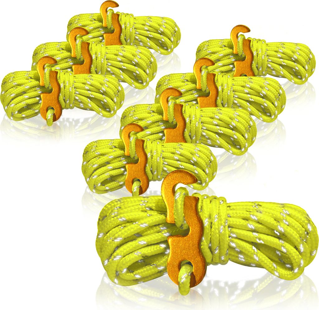 COM-FOUR® 8x Abspannseil je 4m für Camping reflektierend in Produktbild 