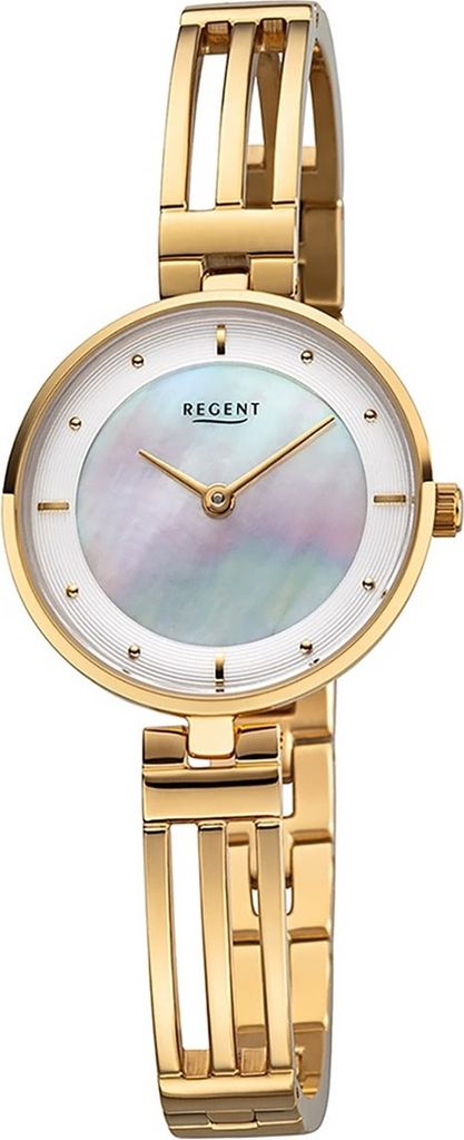 Regent Metall Damen Uhr F-1149 Analog Armband-Uhr gold Metallarmband D2URF1149