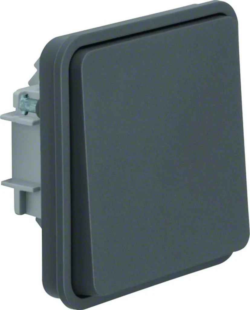 Bouton d'insertion gris clair avec contact inverseur type berceau 5