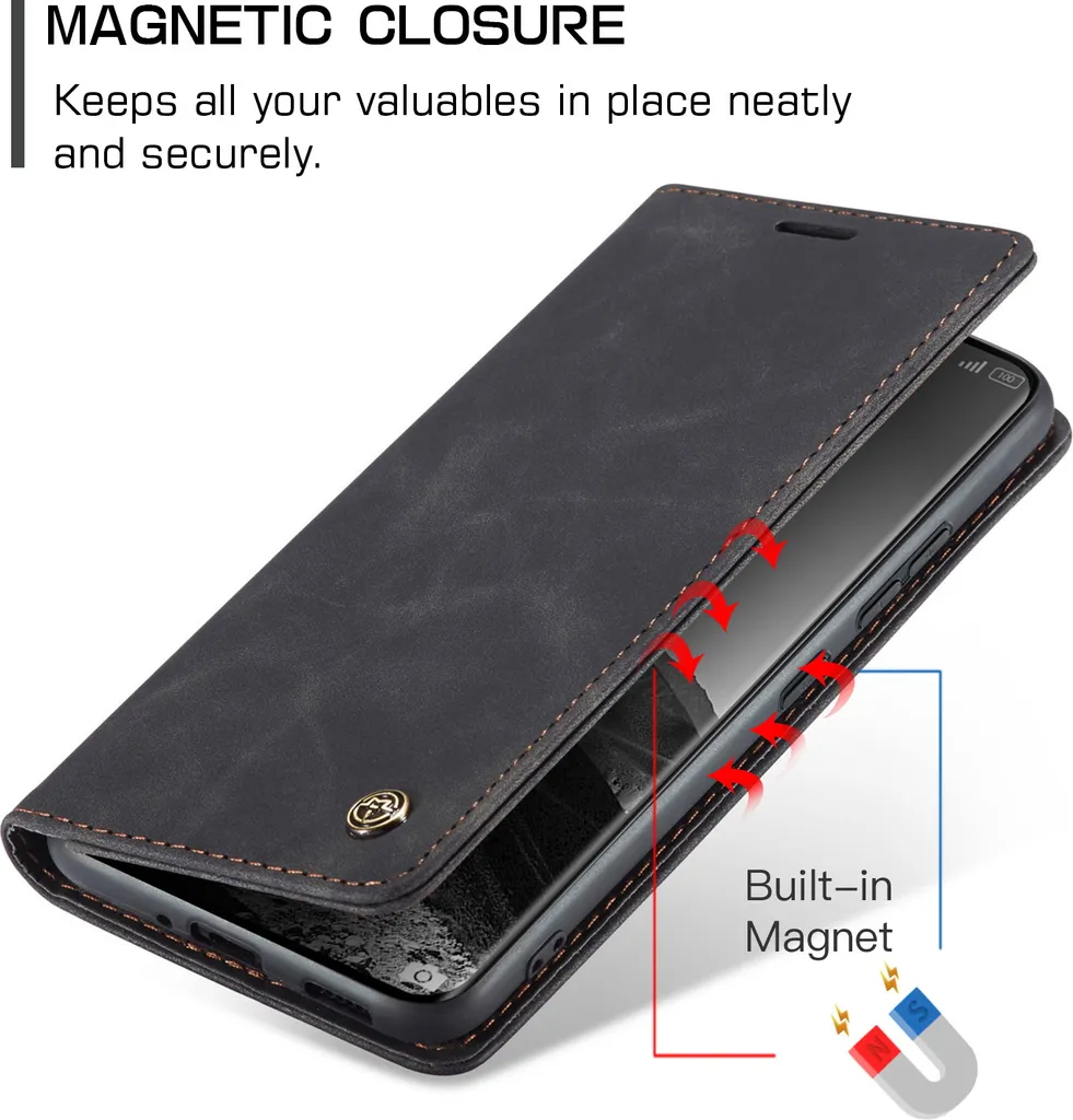 Custodia Xiaomi Redmi Note 14 Pro/Note 14 Pro+ 5G - Pelle Retro Nera - 3