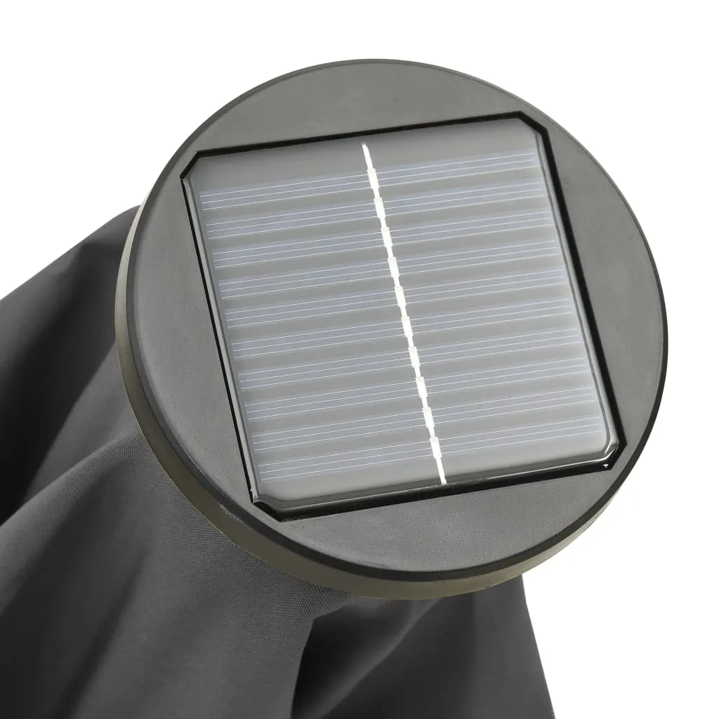 Parasol avec éclairage LED Anthracite 200x211 cm en Alu - Modèle Solaire - 7