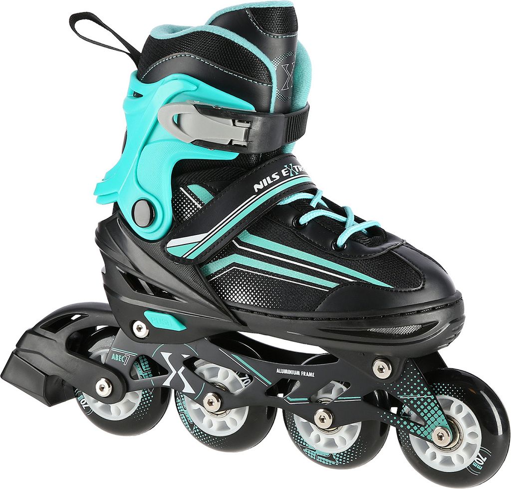 Famanu 2-in-1 Skates Verstellbare Größen - Schwarz/Blau Produktbild 