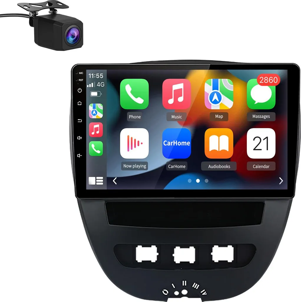 Autoradio Sicura per Peugeot 107 Citroen C1 Aygo Android 15 GPS