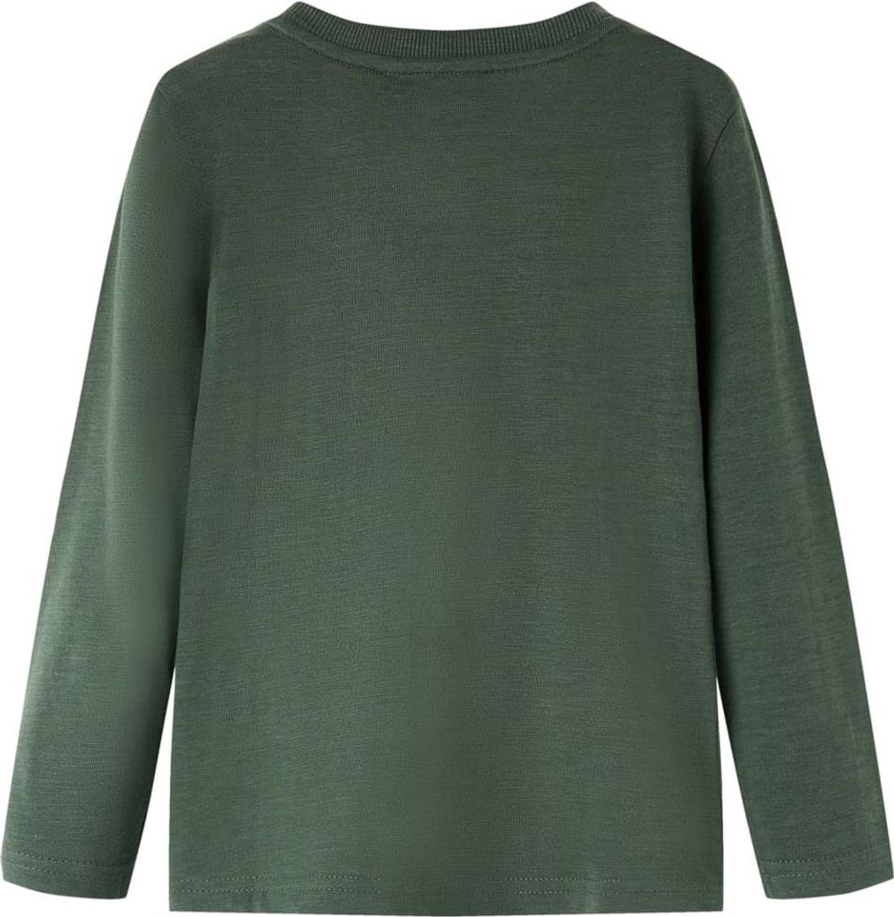 vidaXL Kinder-Langarmshirt Dunkelgrün 92