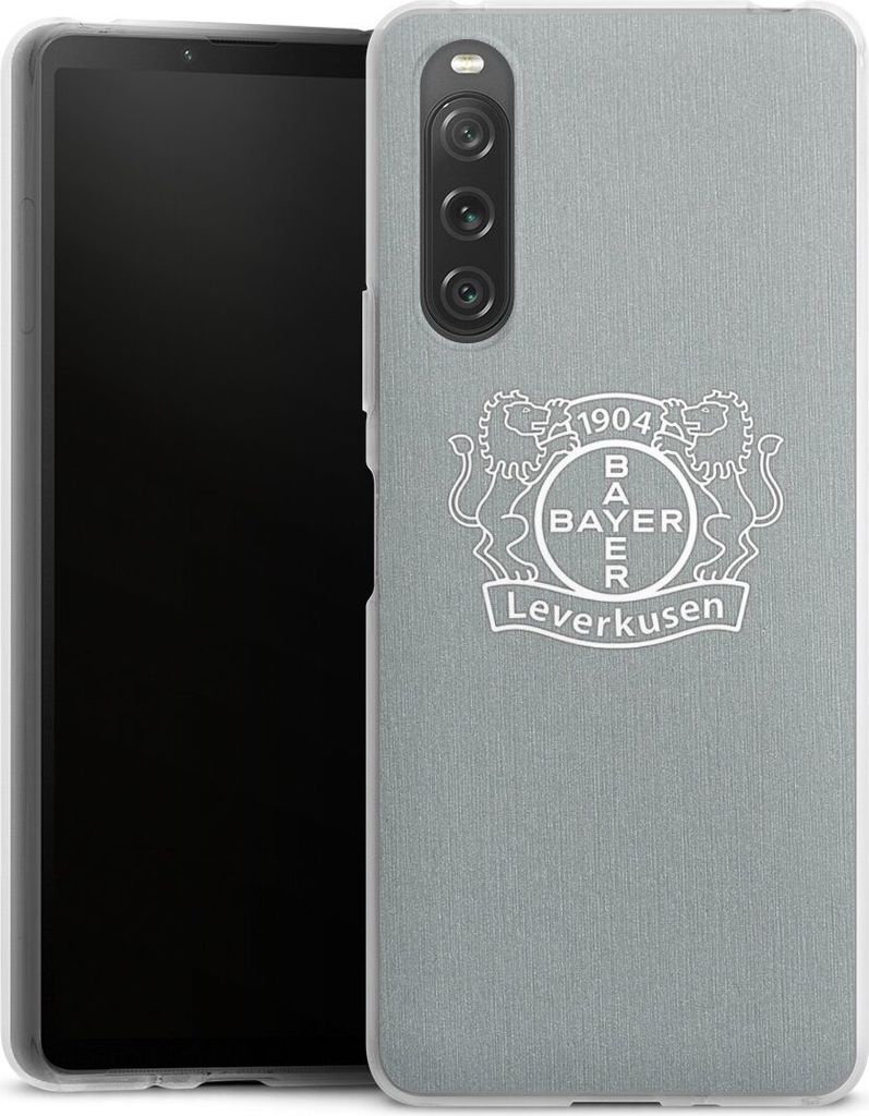 DeinDesign Handyhülle für Sony Xperia 10 V Silikon Hülle Case Smartphone Schutzhülle Bayer 04 Leverkusen Offizielles Lizenzprodukt Wappen