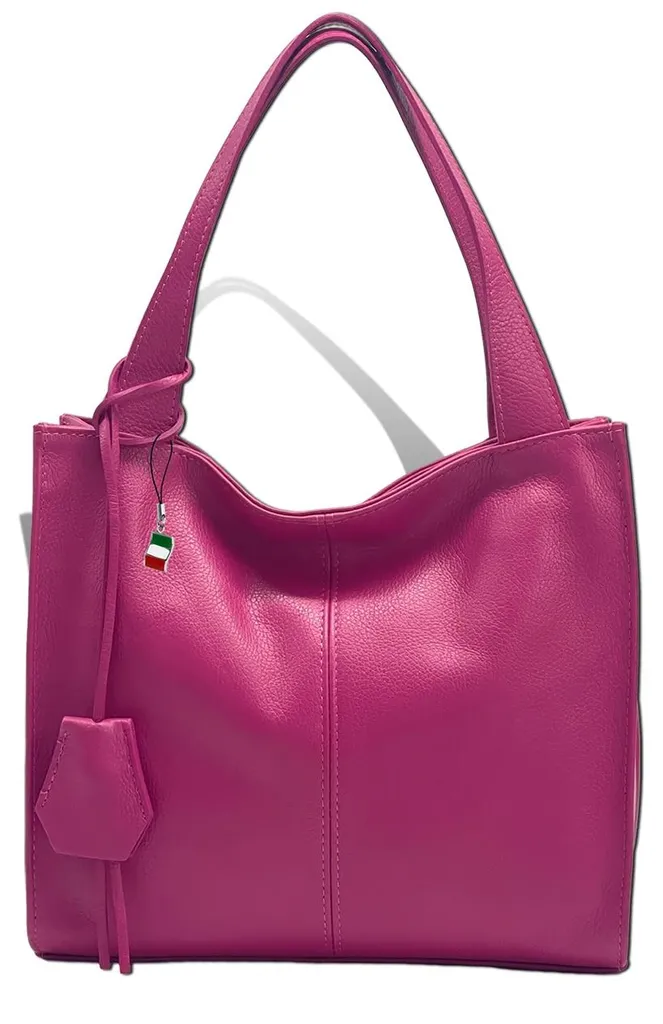 Sac hobo cuir fuchsia Florence D2OTF155P : confort et rangement