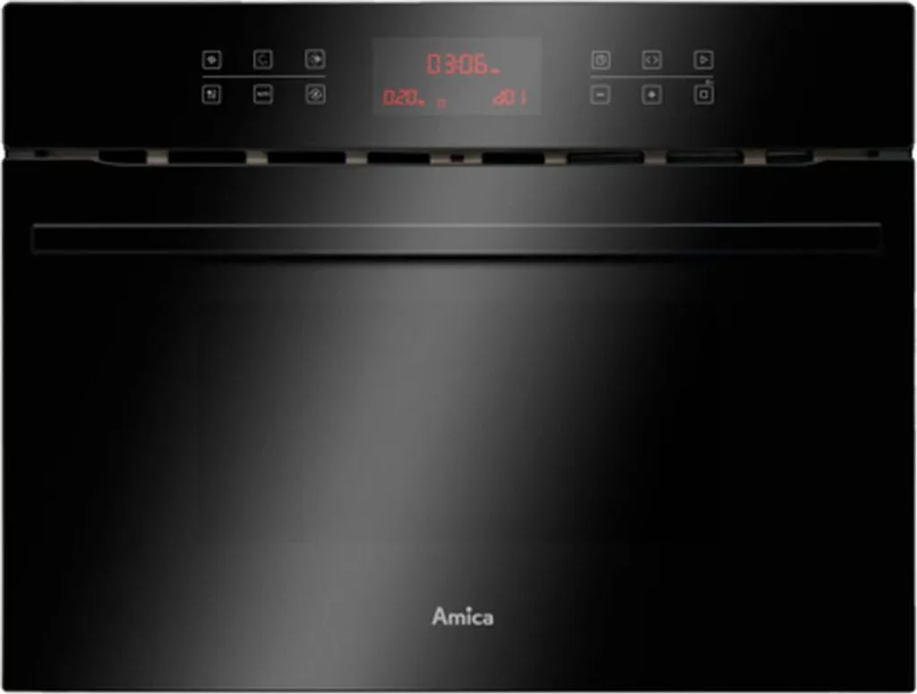 Amica - EBC 841 600 S - Kompakt-Einbau-Backofen mit Mikrowellenfunktion - Schwarz