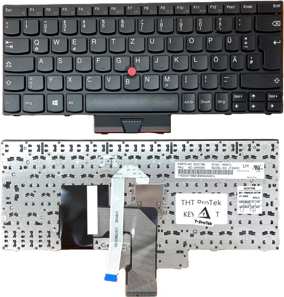 Clavier de rechange avec Trackpoint pour Lenovo Edge E120 et E220s